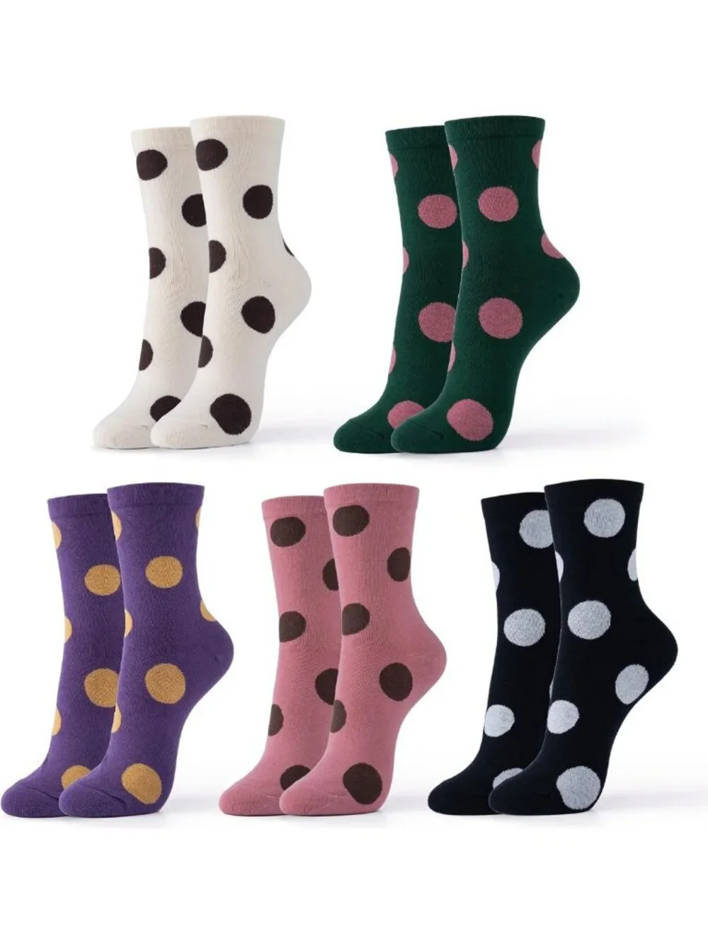 Cute Floral Ruffle Cotton Crew & Ankle Socks, Colorful Tube Size 6-9 for Women